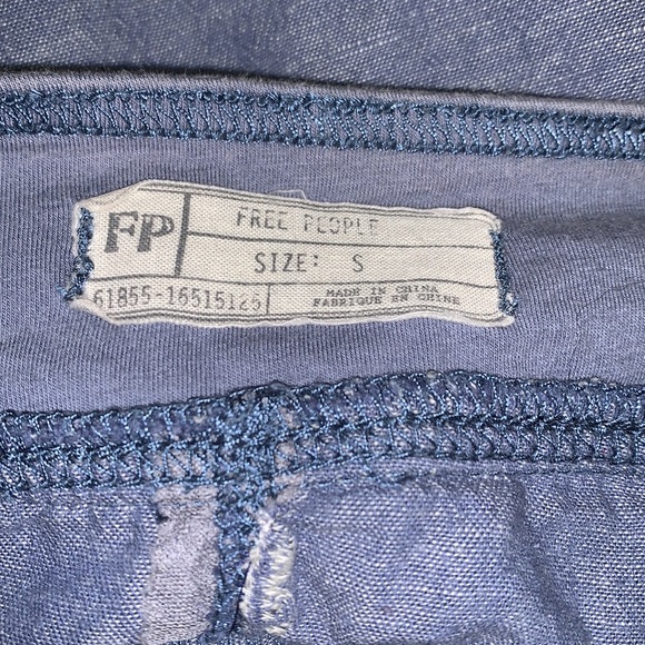 Free People Blue Wide Leg Pants - Picture 4 of 7